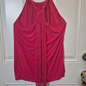 Boho tank like top. Pretty pink size M